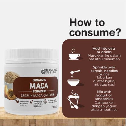 ORGANIC FIELDS Organic Maca Powder 180g
