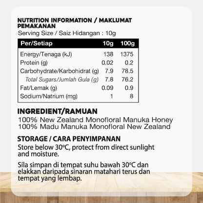 麦卢卡蜂蜜 MGO400+ 250g