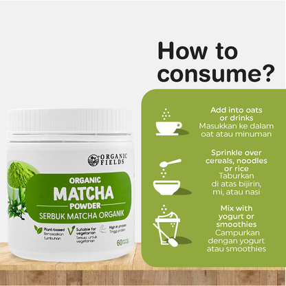 ORGANIC FIELDS Organic Matcha Powder