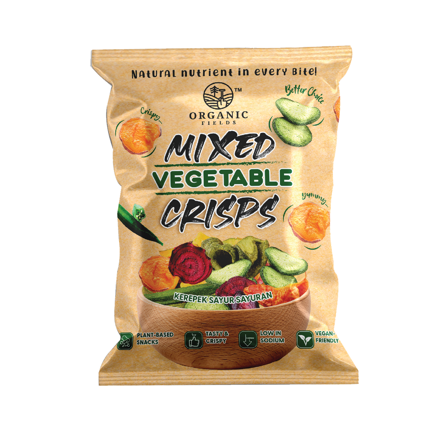 ORGANIC FIELDS Mix Vegetable Chips 50g