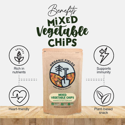 Buy 1 Free 1 | (Short Expiry: May 2026) ORGANIC FIELDS Mix Vegetable Chips 50g