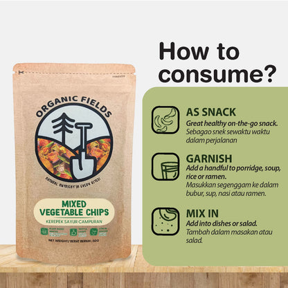 Buy 1 Free 1 | (Short Expiry: May 2026) ORGANIC FIELDS Mix Vegetable Chips 50g