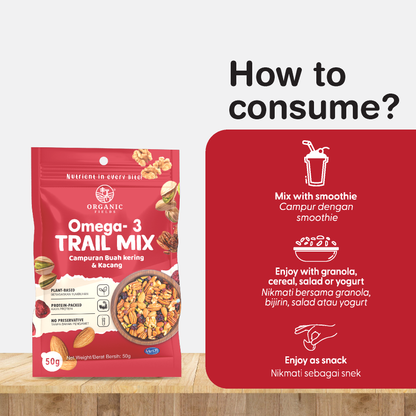 ORGANIC FIELDS Omega-3 Trail Mix