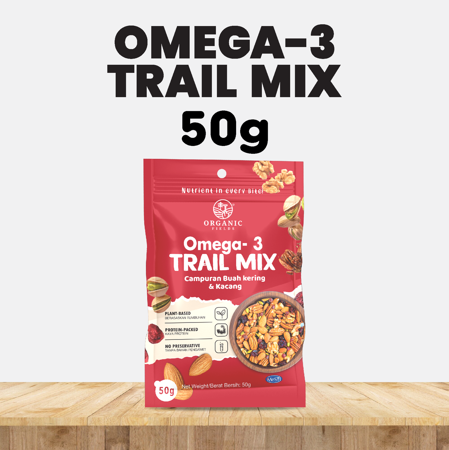 ORGANIC FIELDS Omega-3 Trail Mix