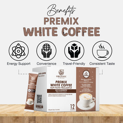 ORGANIC FIELDS White Coffee 30gm x 12's
