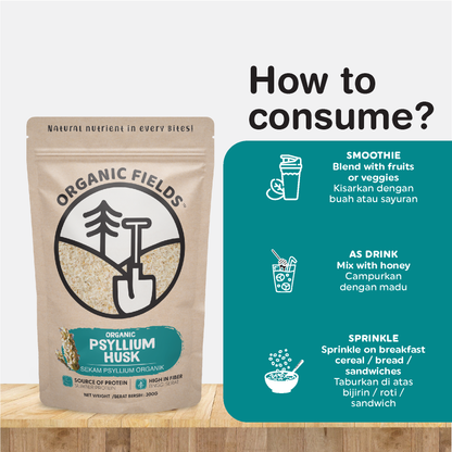 ORGANIC FIELDS Organic Psyllium Husk