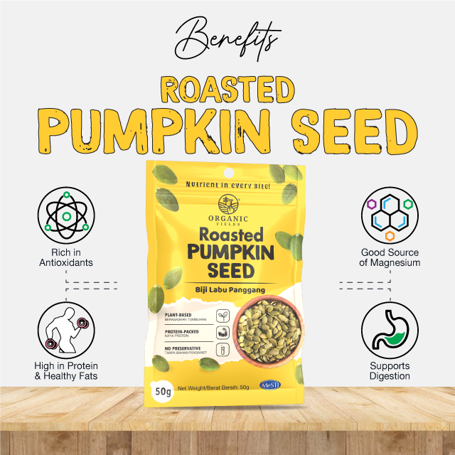 ORGANIC FIELDS Roasted Pumpkin Seed 50g