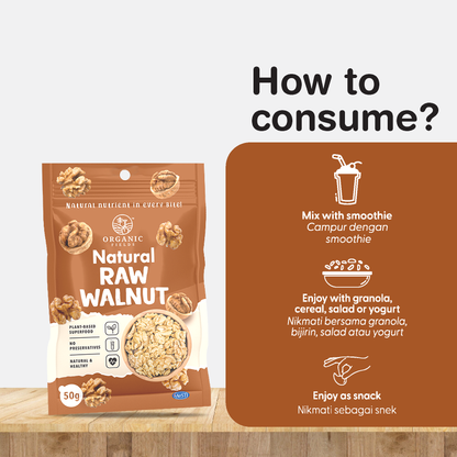 ORGANIC FIELDS Natural Raw Walnut