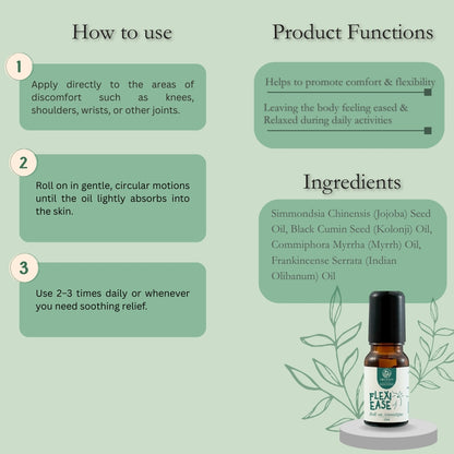 ORGANIC FIELDS FLEXI EASE ROLL ON AROMATIQUE ESSENTIAL OIL 10ML