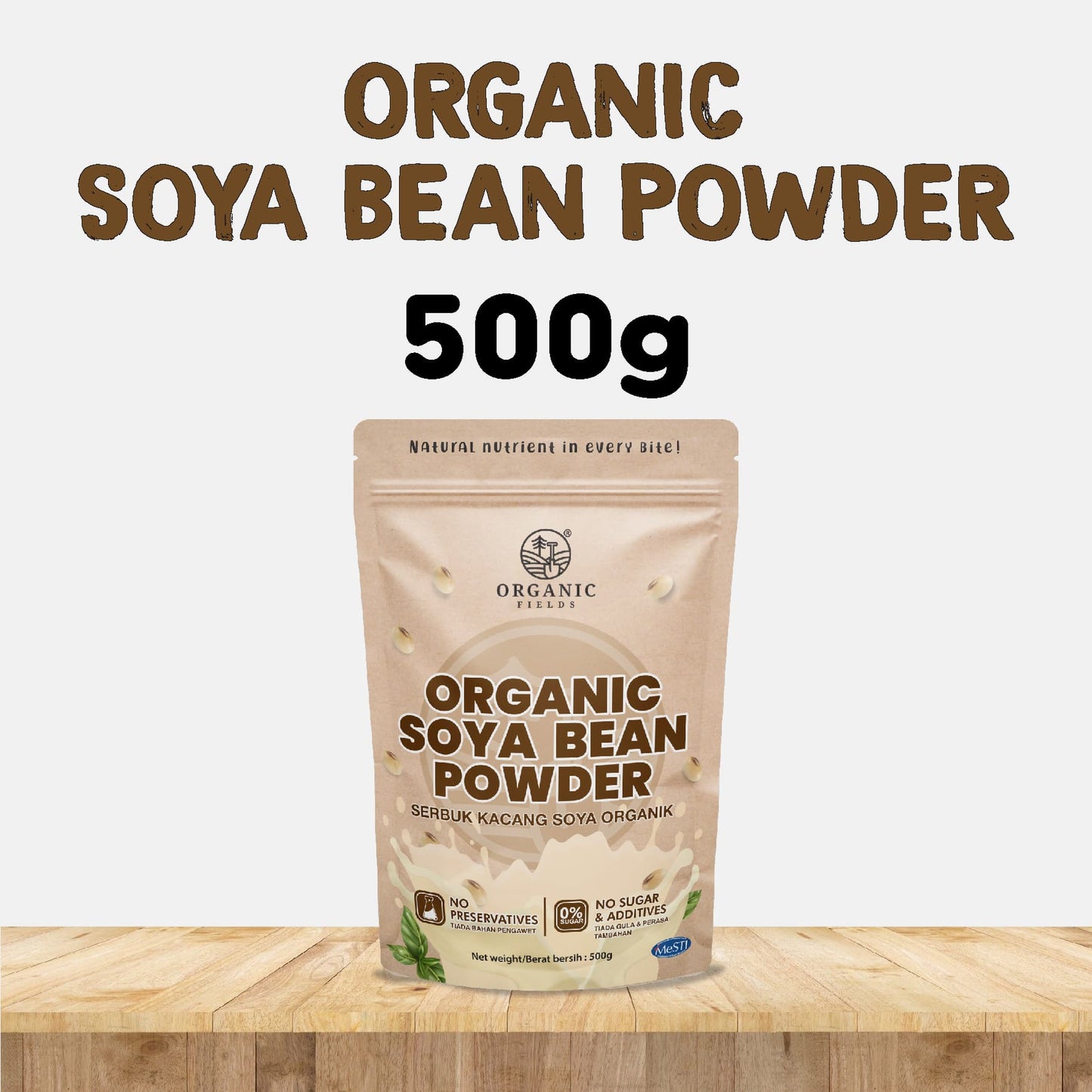 ORGANIC FIELDS Organic Soya Bean Powder 500g
