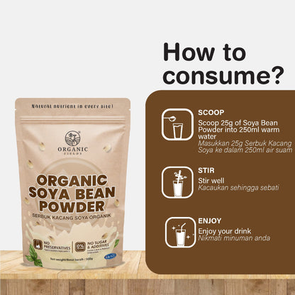 ORGANIC FIELDS Organic Soya Bean Powder 500g