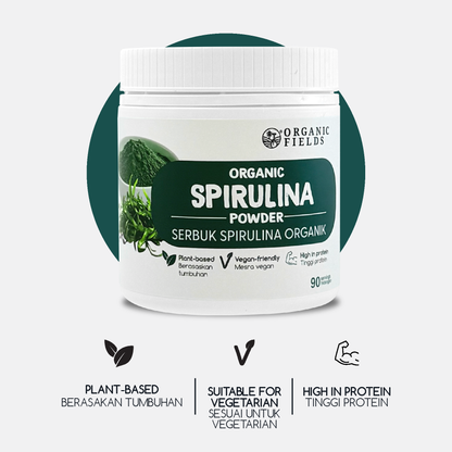 ORGANIC FIELDS Organic Spirulina Powder 180g