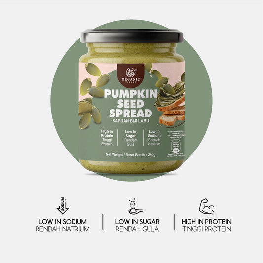 ORGANIC FIELDS Pumpkin Seed Spread 220g | High protein | Low Sodium | Low Sugar