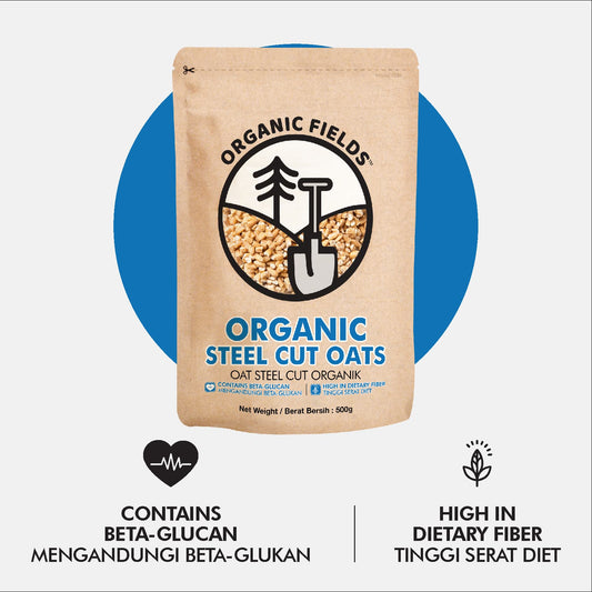 ORGANIC FIELDS Organic Steel Cut Oat 500g