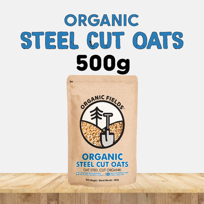 ORGANIC FIELDS Organic Steel Cut Oat 500g