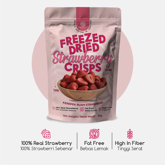 ORGANIC FIELDS Freezed-Dried Strawberry Crisps 50g