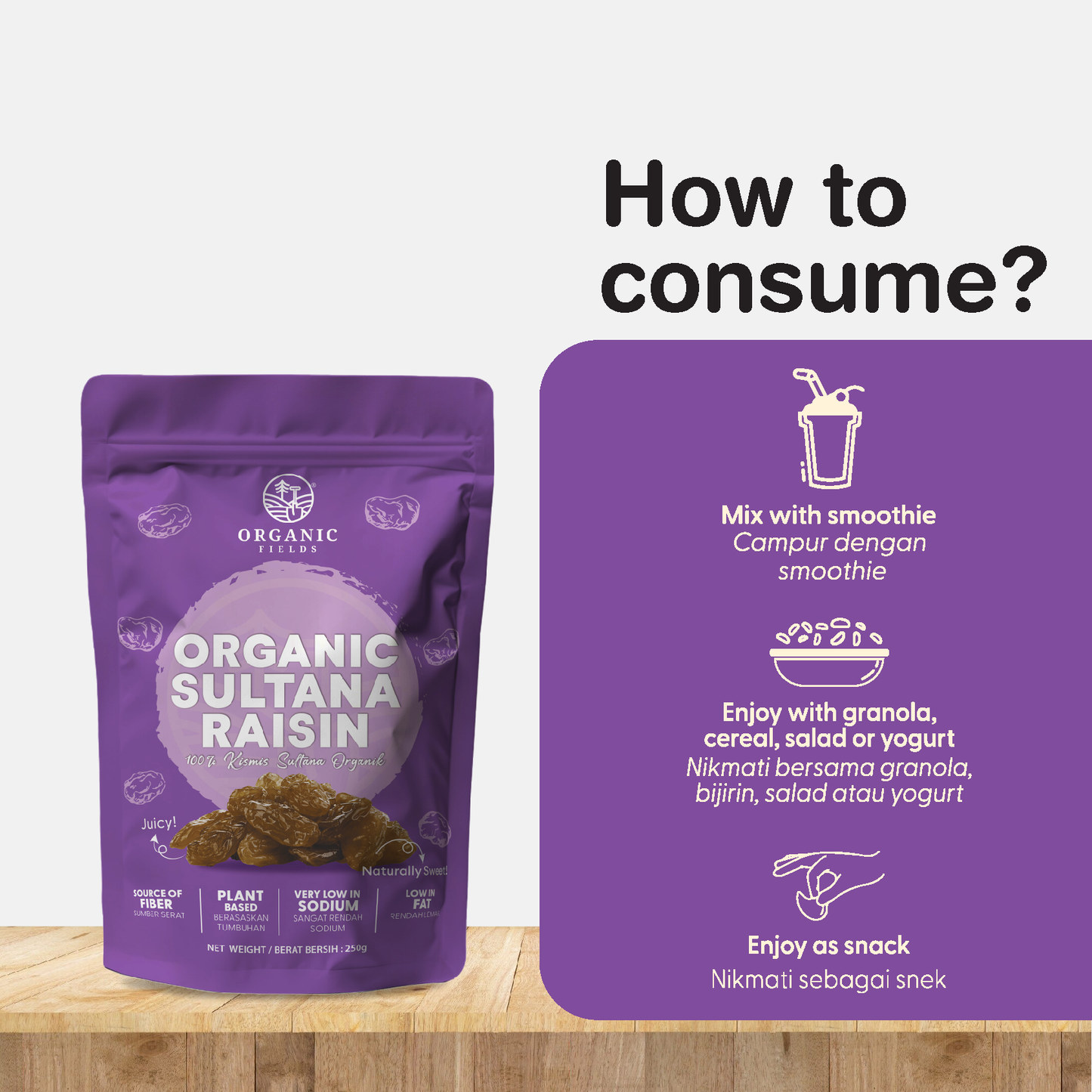 ORGANIC FIELDS Organic Sultana Raisin