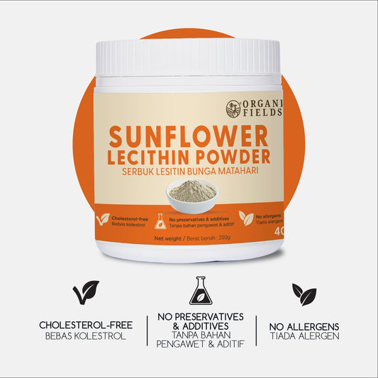 ORGANIC FIELDS Sunflower Lecithin Powder 200g