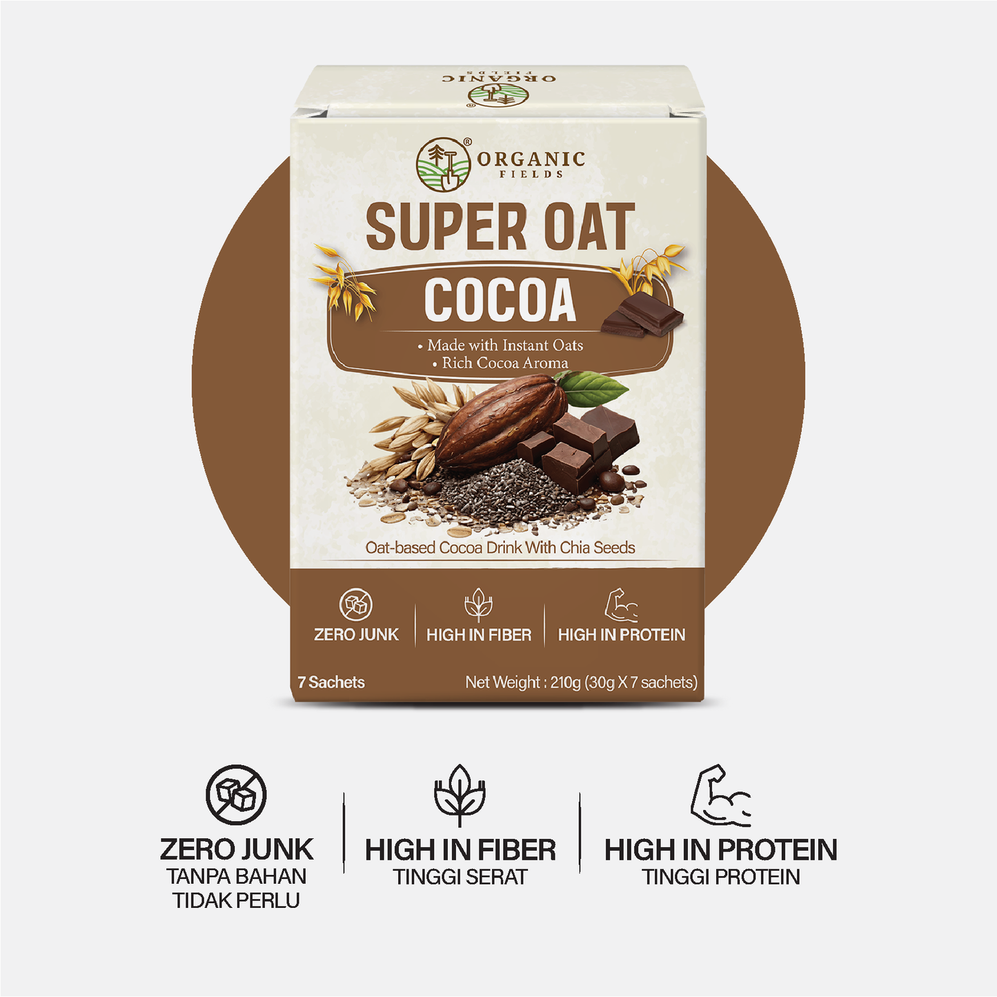 Super Oat Cocoa / Coffee  | Plant-Based Protein | High in Dietary Fiber (210g)