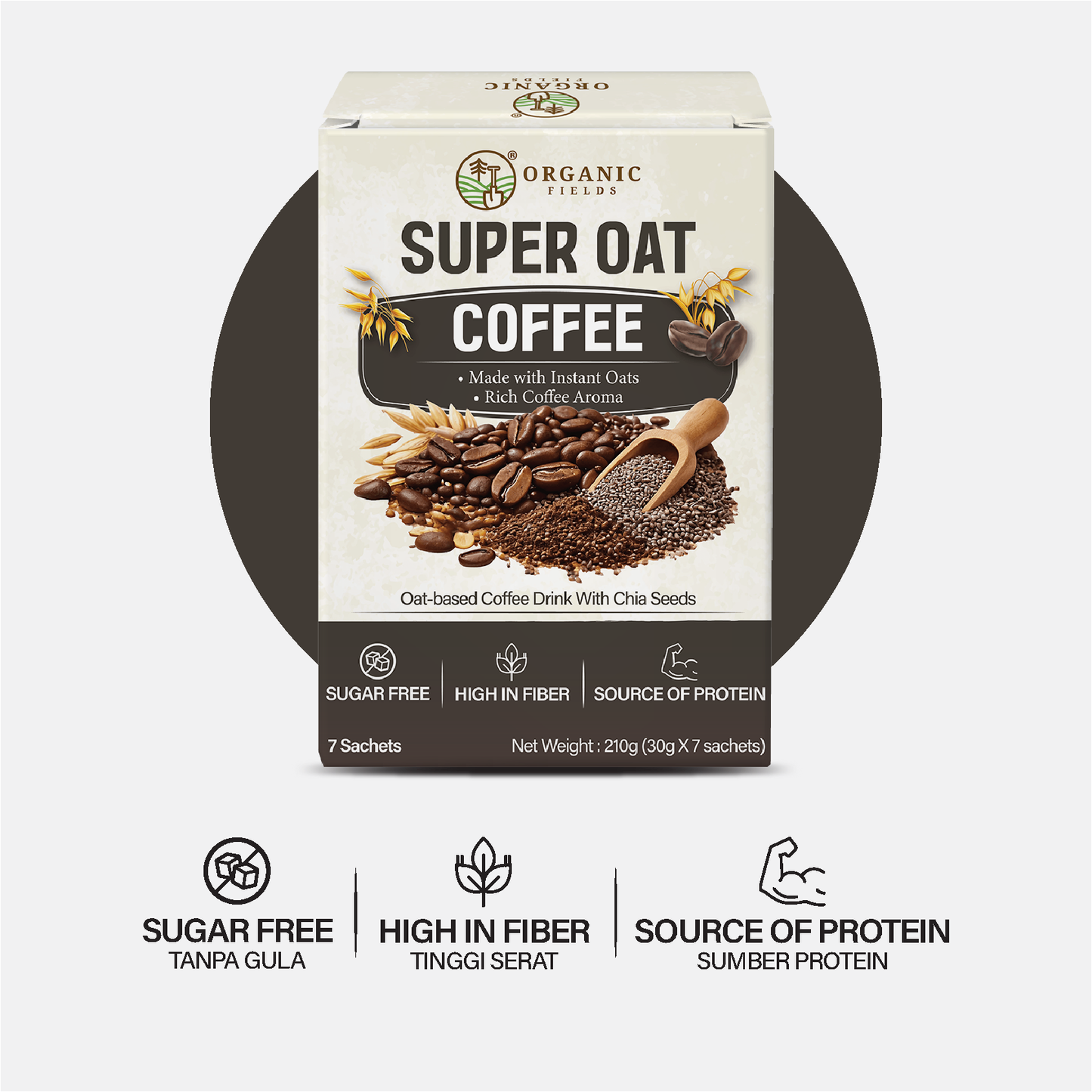 Super Oat Cocoa / Coffee  | Plant-Based Protein | High in Dietary Fiber (210g)