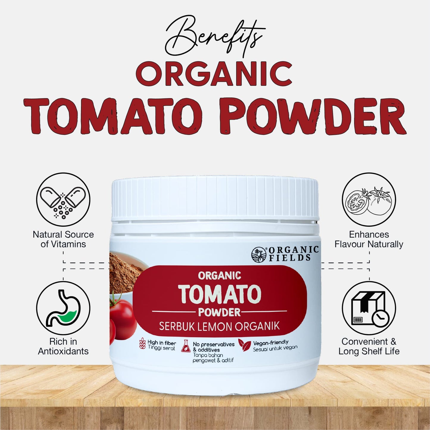 ORGANIC FIELDS Organic Tomato Powder 120g