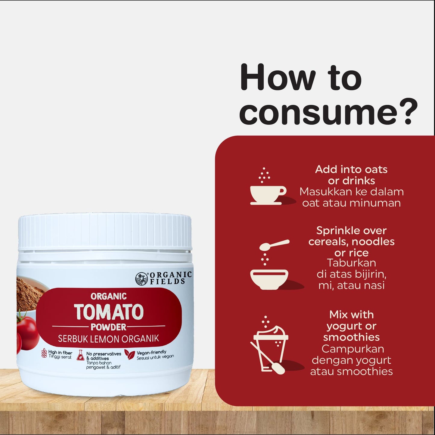 ORGANIC FIELDS Organic Tomato Powder 120g