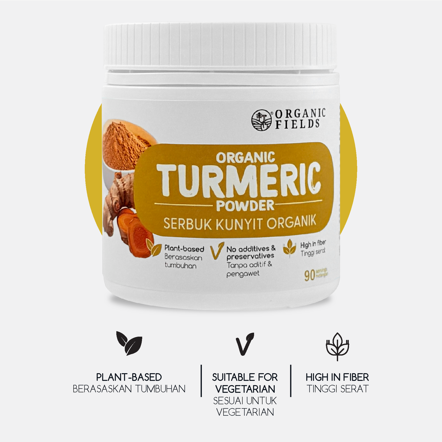 ORGANIC FIELDS Organic Turmeric Powder 180g