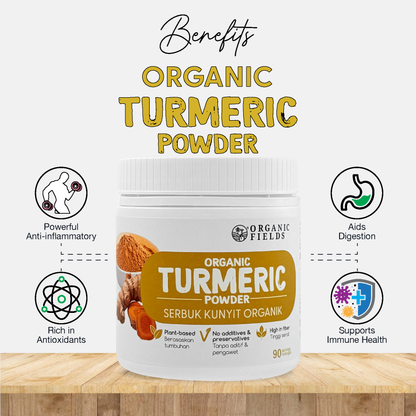 ORGANIC FIELDS Organic Turmeric Powder 180g