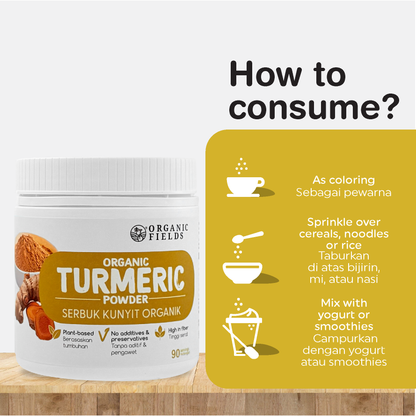 ORGANIC FIELDS Organic Turmeric Powder 180g