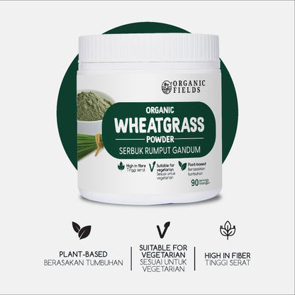 ORGANIC FIELDS Organic Wheatgrass Powder 100g
