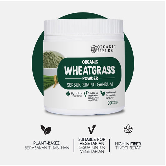 ORGANIC FIELDS Organic Wheatgrass Powder 100g