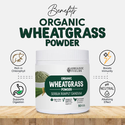 ORGANIC FIELDS Organic Wheatgrass Powder 100g
