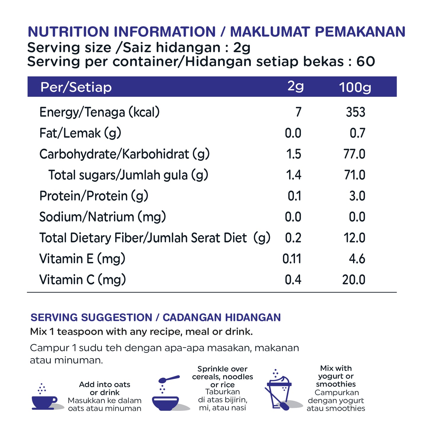 Organic Blueberry Powder 120gm