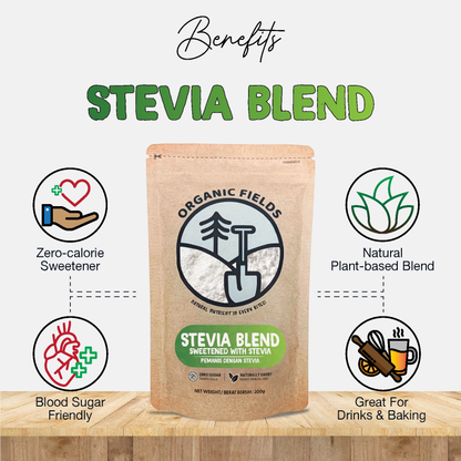ORGANIC FIELDS Organic Stevia Blend 200g