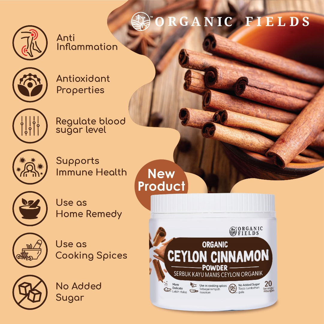 ORGANIC FIELDS Organic Ceylon Cinnamon Powder