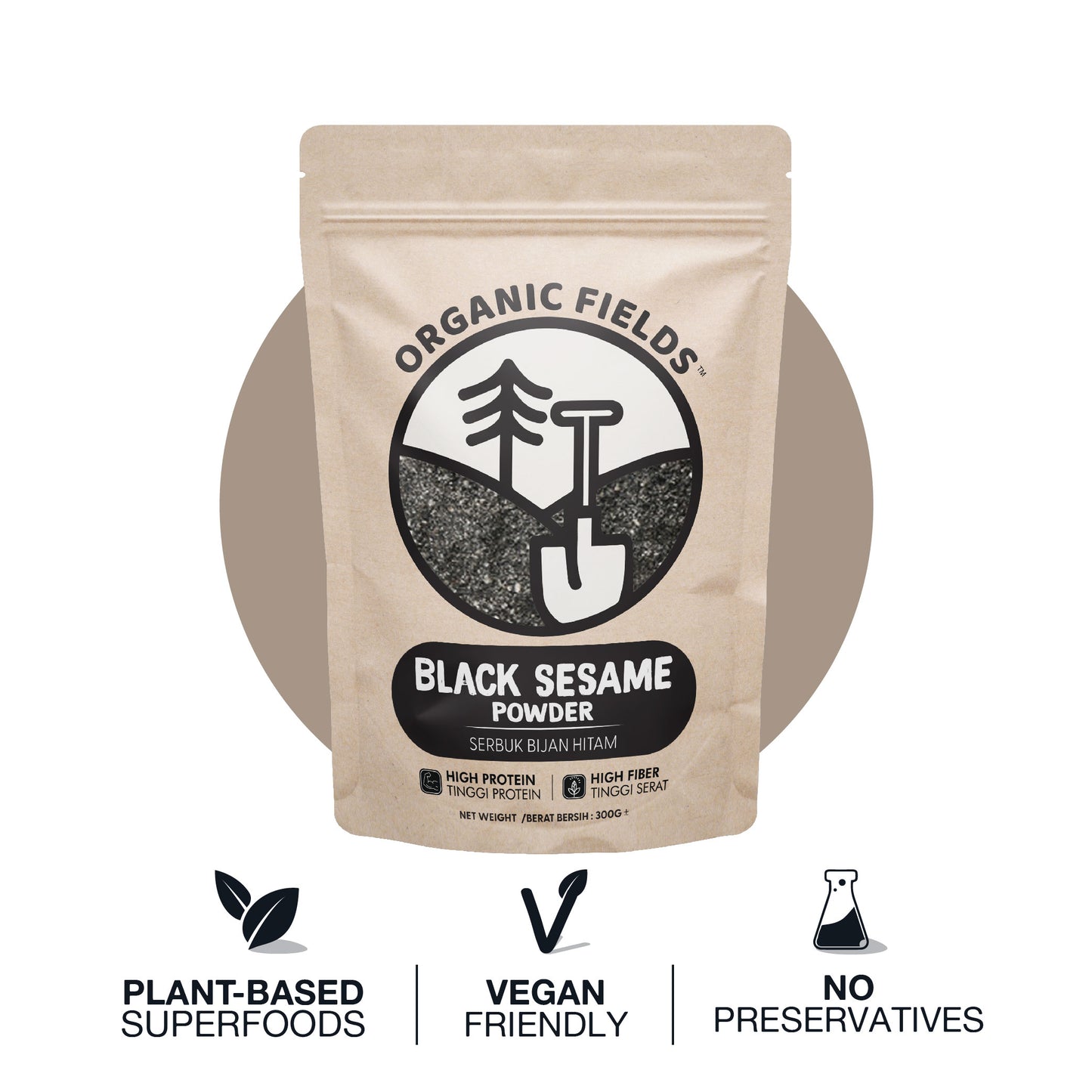 Natural Black Sesame Powder 300gm