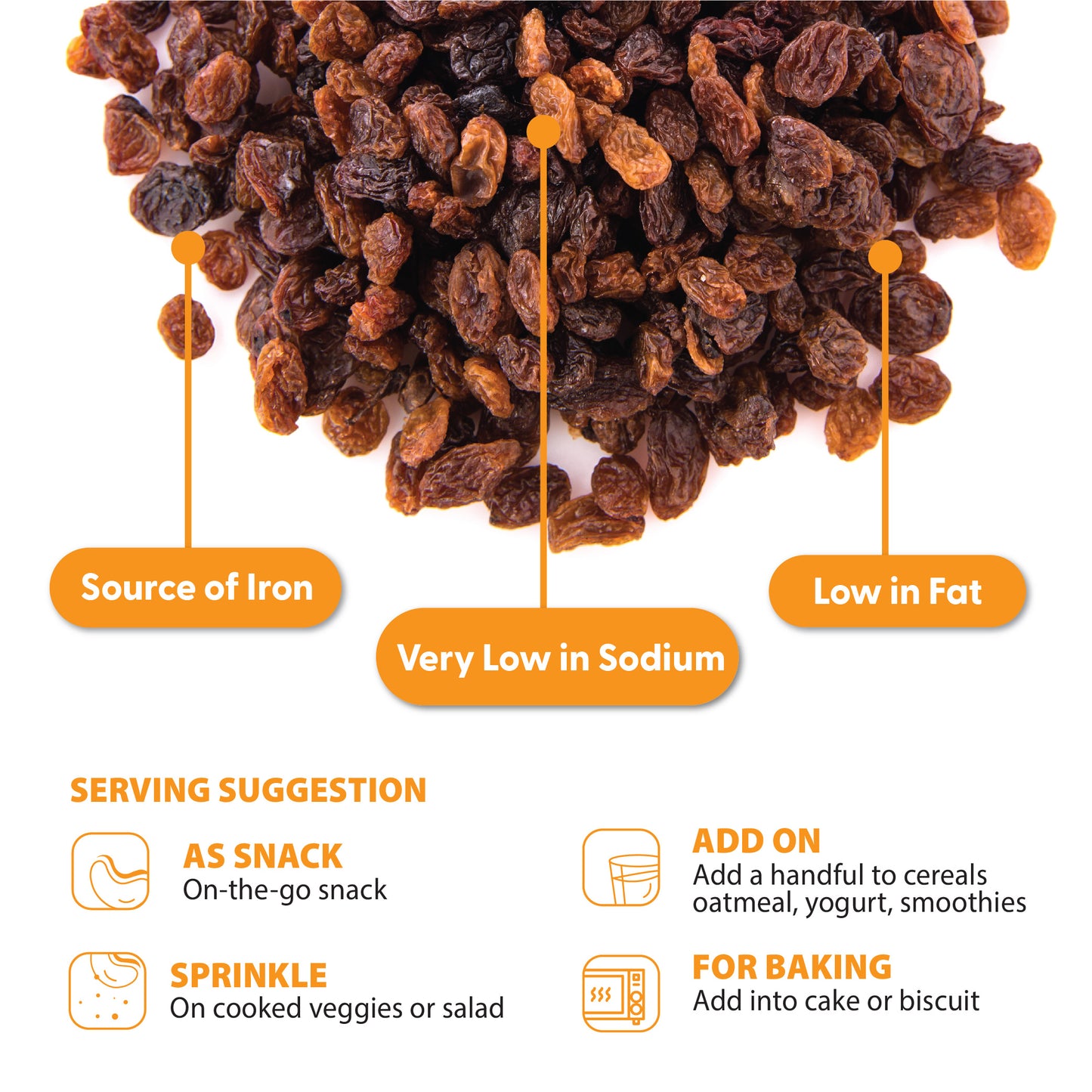 Organic Sultana Raisin 250gm