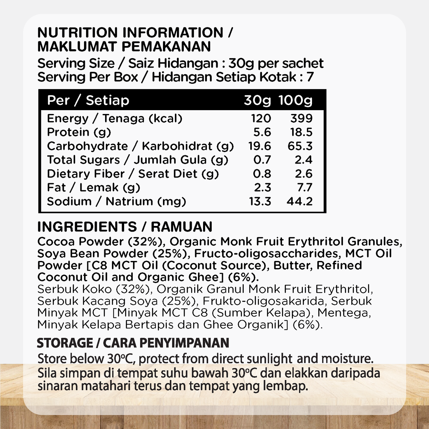 Organic Fields So! CoCoa 30g x 7 Sachet | High in Protein | Contains Prebiotic | Creamer Free