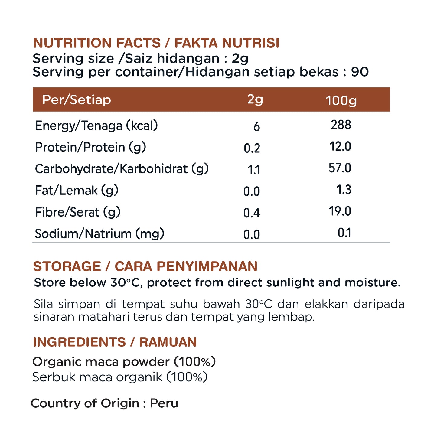 Organic Maca Powder 180GM