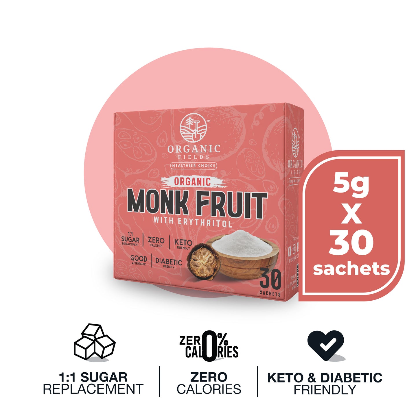 Monk Fruit sweetener with erythritol