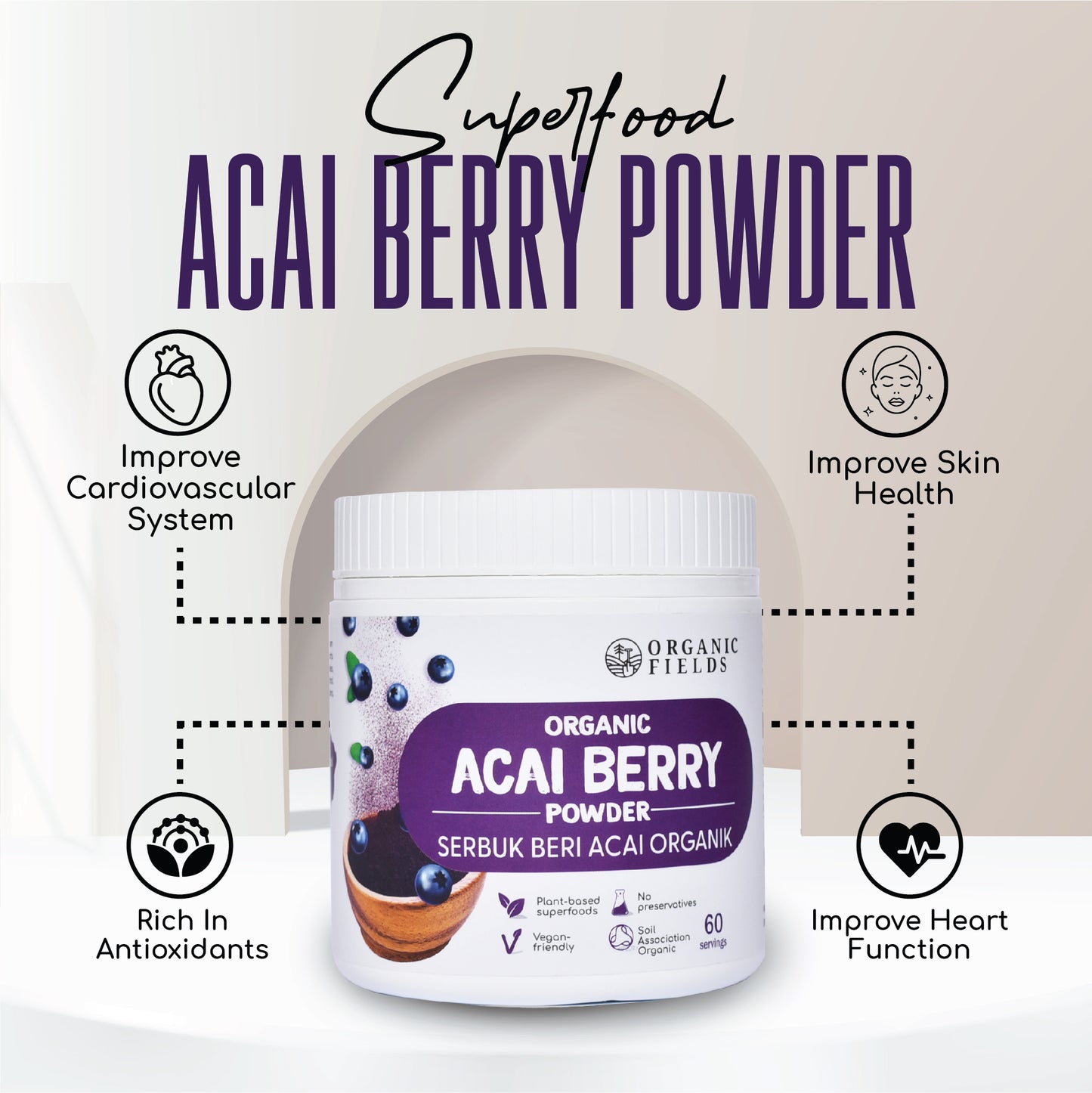 Organic Acai Berry 120gm