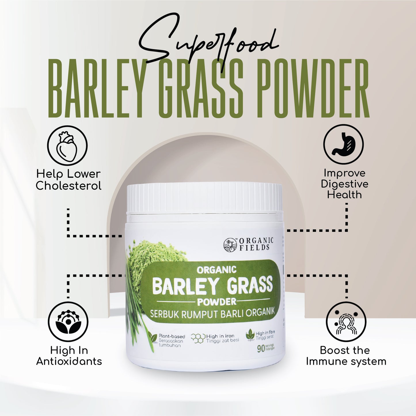 Organic Barley Grass Powder 180gm