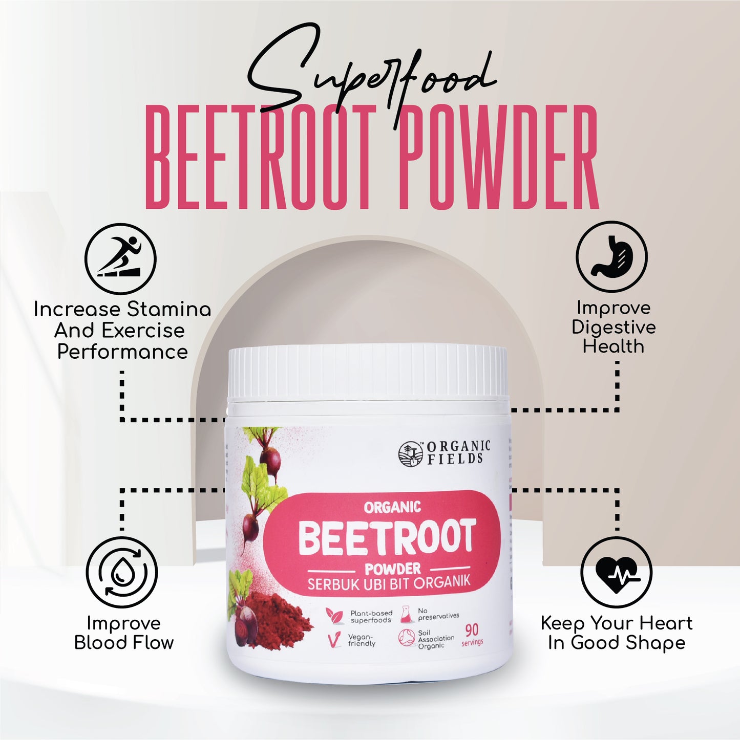 Organic Beetroot Powder 180gm