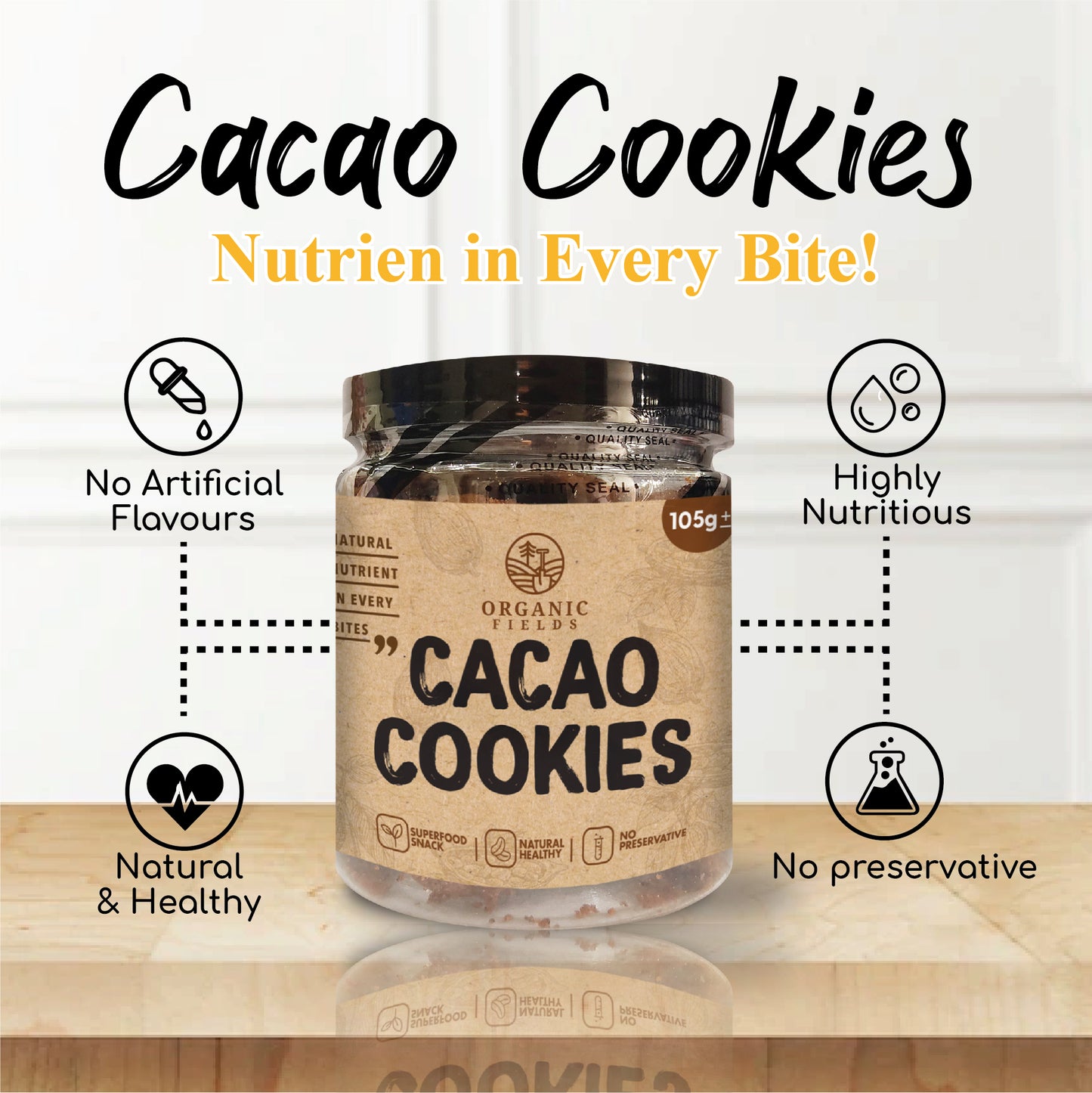 Cacao Cookies 105gm