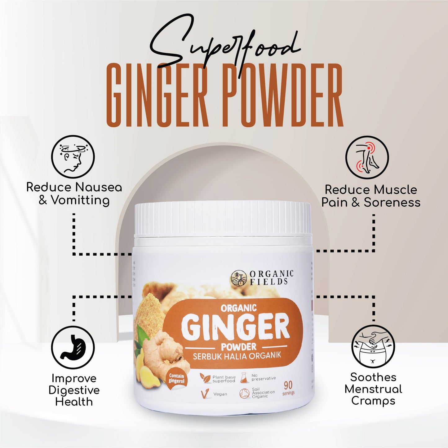 Organic Ginger Powder 180gm