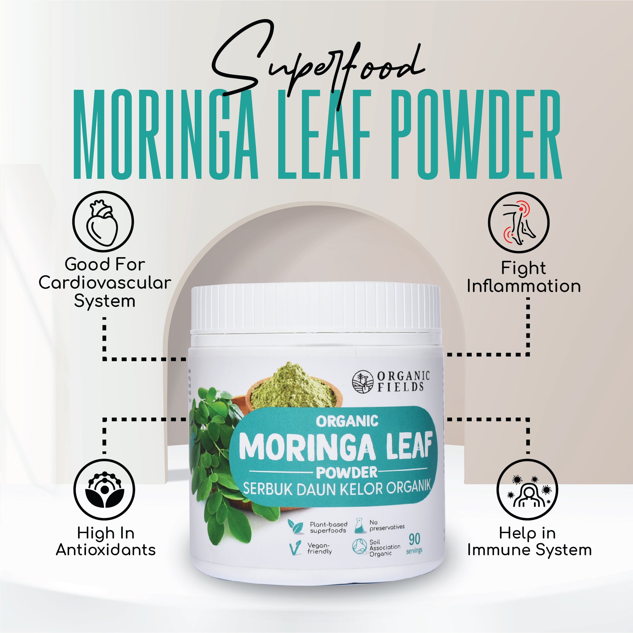 Organic Moringa Leaf Powder – ORGANIC FIELDS