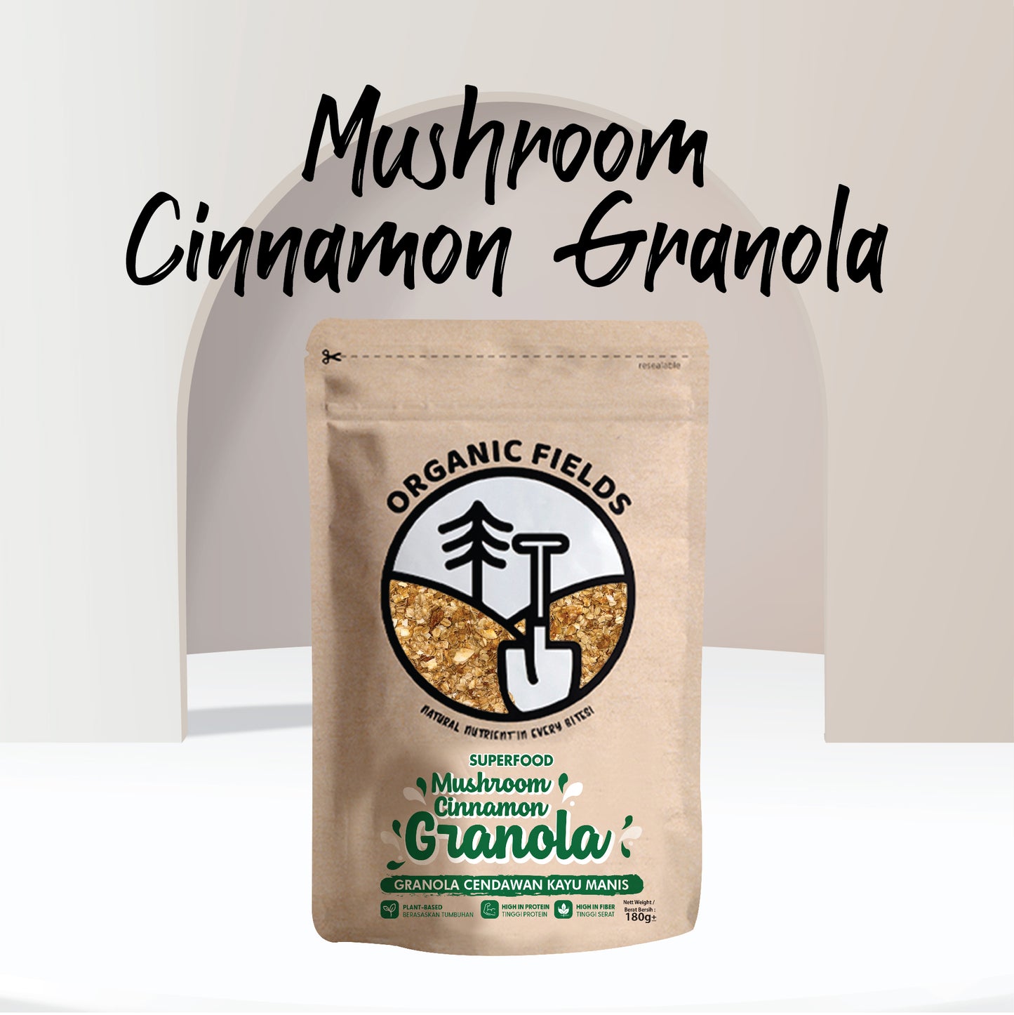 Mushroom Cinnamon Granola 180gm